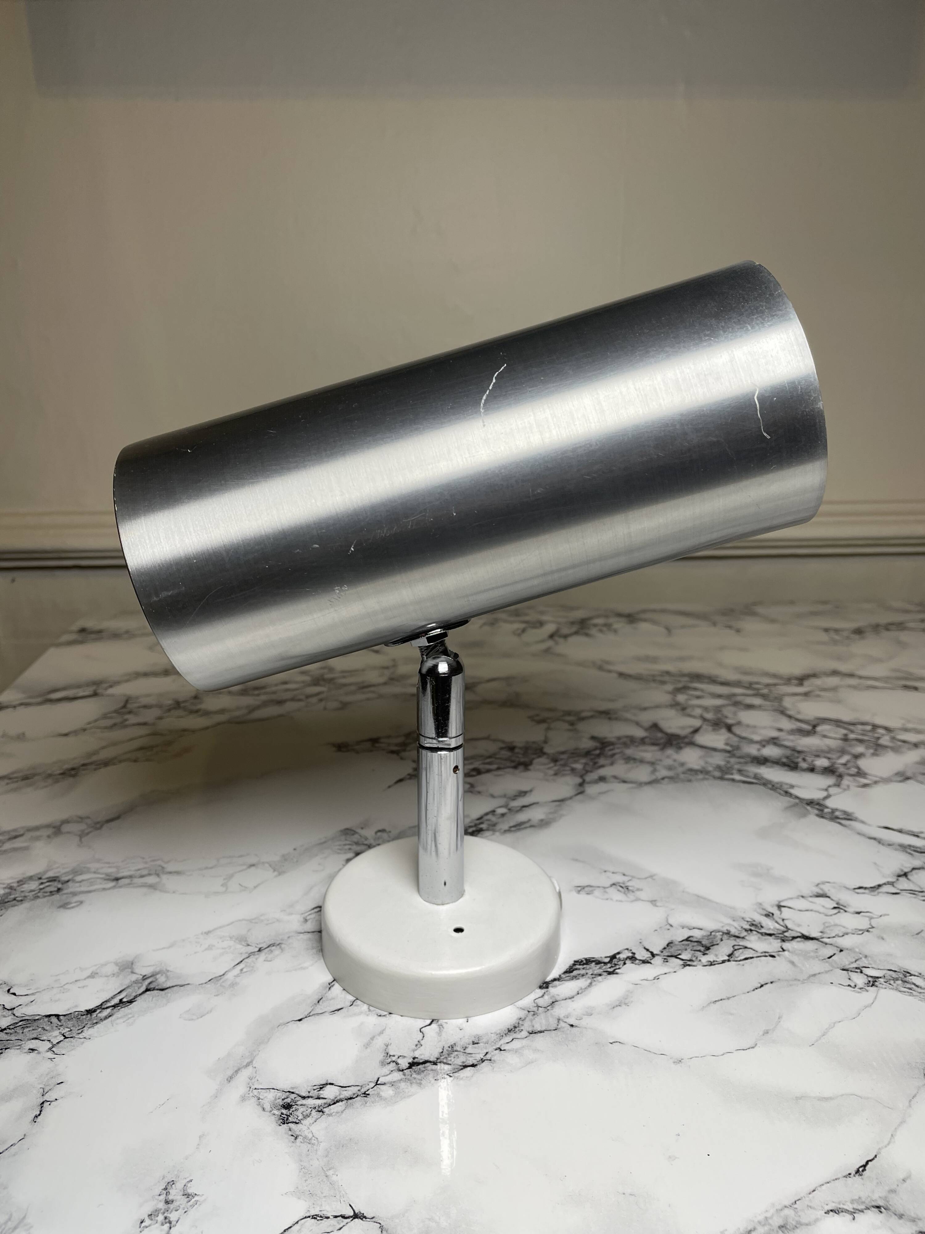 Dutch Raak brushed aluminum wall light