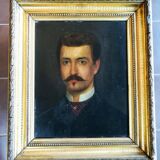Portrait d'homme second empire XIXème