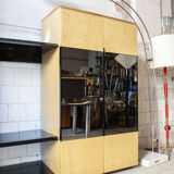 Eye-winked maple sideboard by Giovanni Offredi for Saporiti Italia 1970s