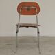 Set of 6 metal and wood school chairs  
Former Czechoslovakia 1960