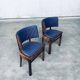 Set of Art Deco Curved Back Side Chairs, France, 1930s
