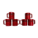 Set of 6 mugs in glazed earth Bitossi Italy 1960
