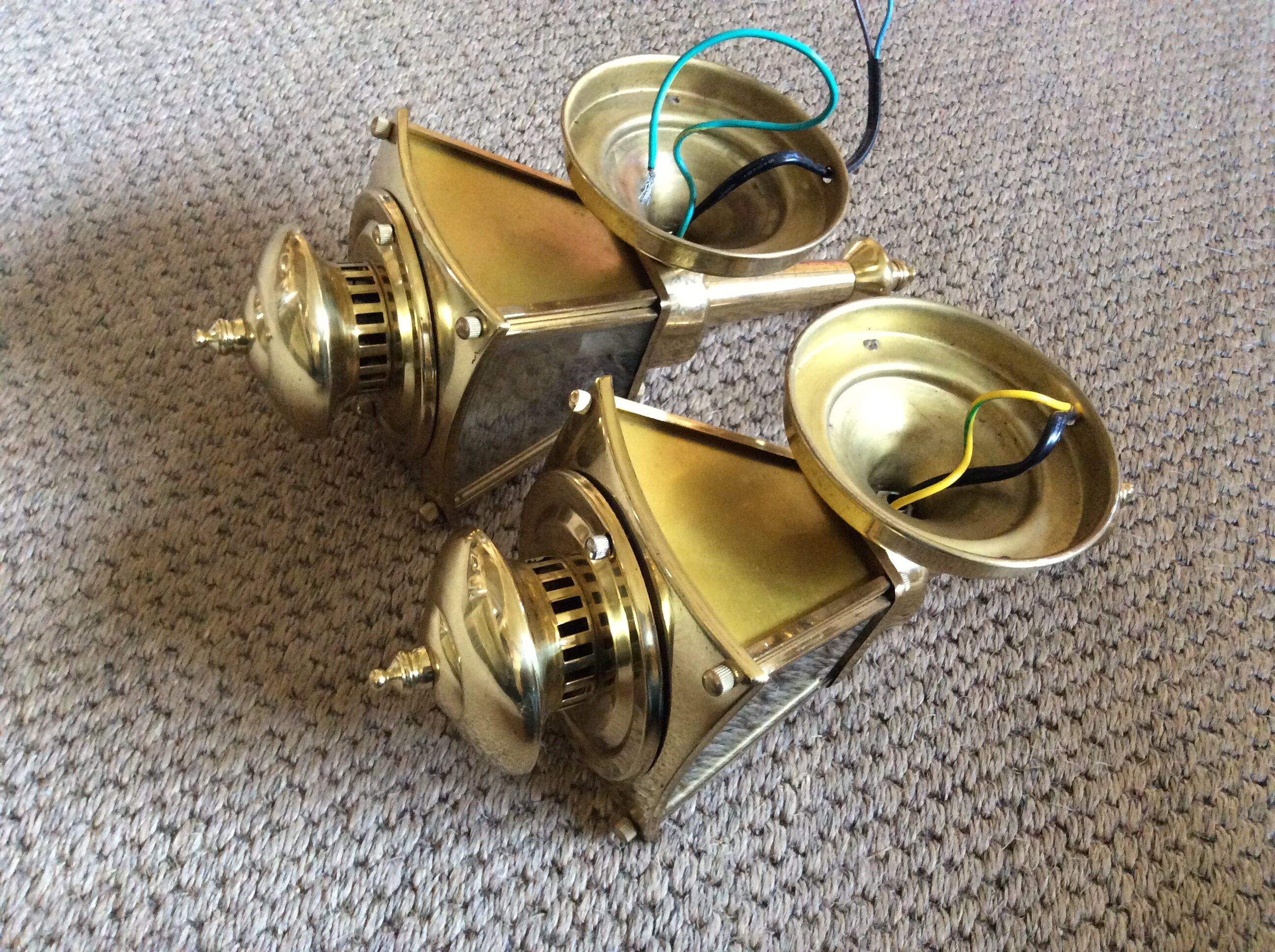 Pair of lantern sconces
