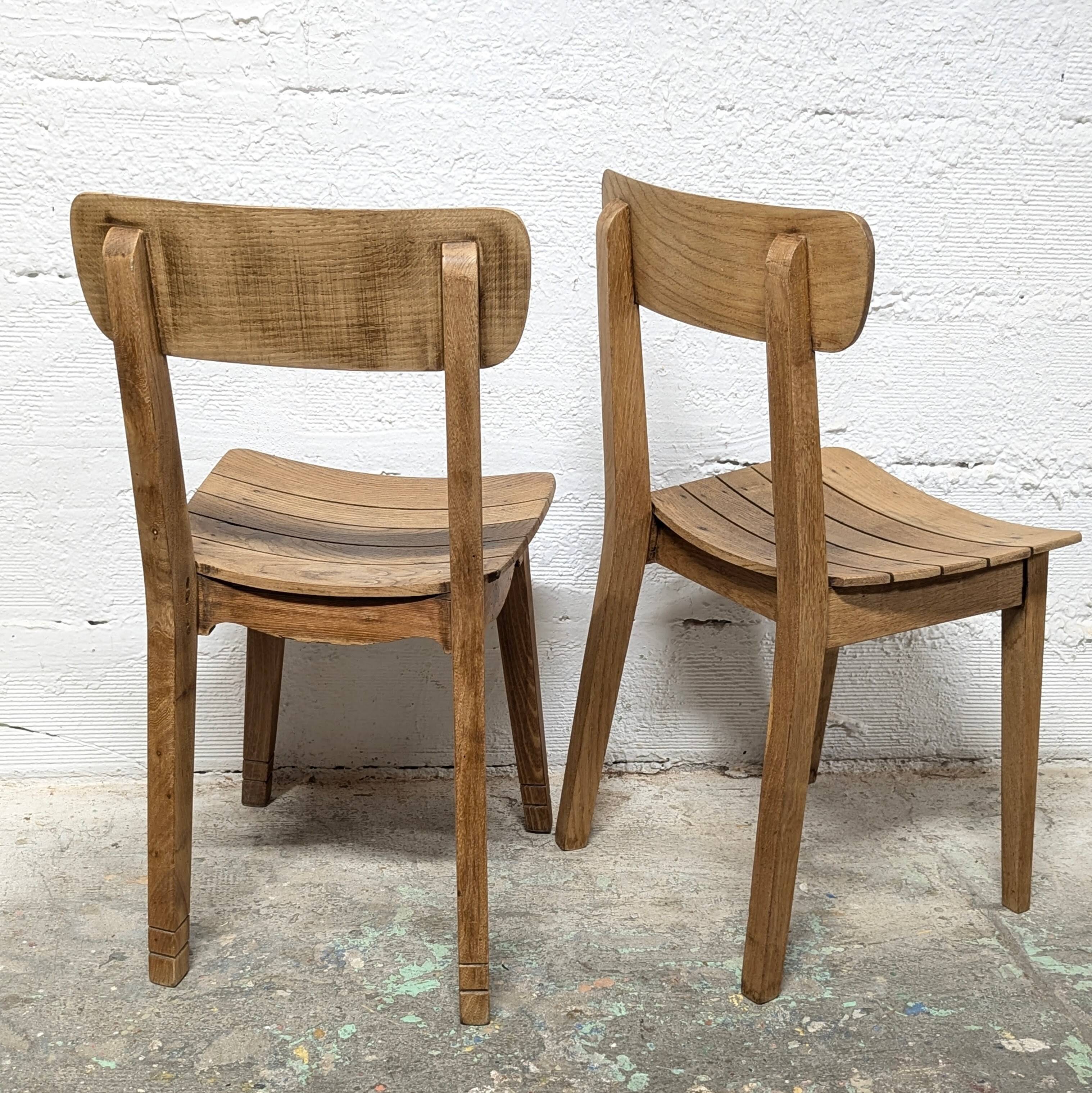 Pair of oak chairs