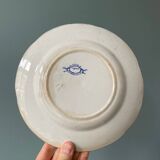 Series of 9 Creil Montereau plates, Flora model