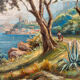 Oil on canvas Roquebrune-Cap-Martin, signed Émile Tatin