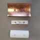 3 x Bankamp Leuchten sconces / wall lights '80s white glass / glass with a layer of copper