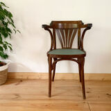 Vintage bistro chair with armrests