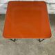 Folding orange camping table Chantazur Lafuma 70s