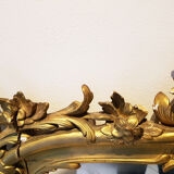 Antique Louis XVI mirror of large rectangular size to stand Golden frame