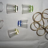 Liqueur glasses on vintage stand