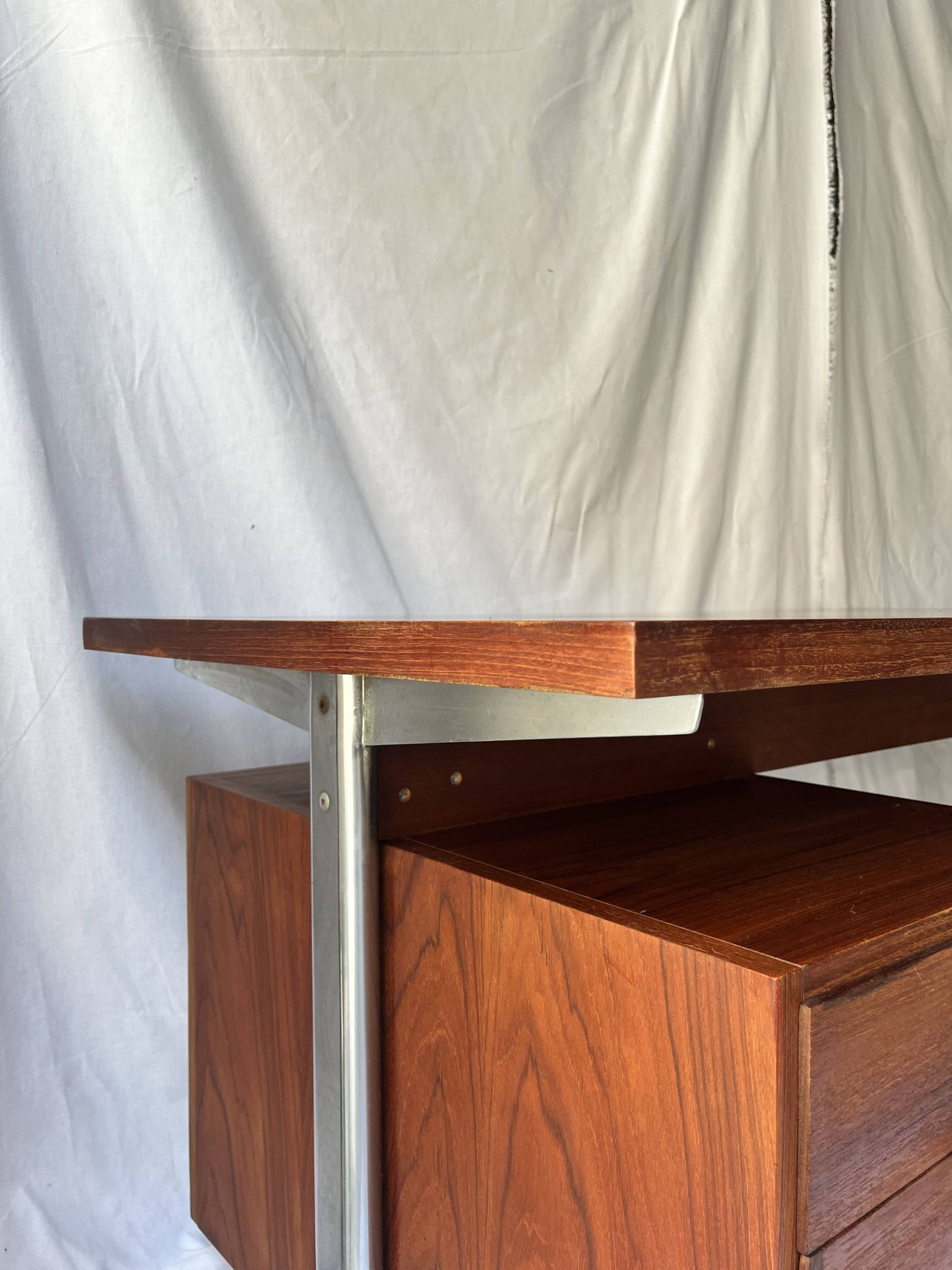 Scandinavian desk in wood and metal by Cees Braakman - Pastoe, design 1970