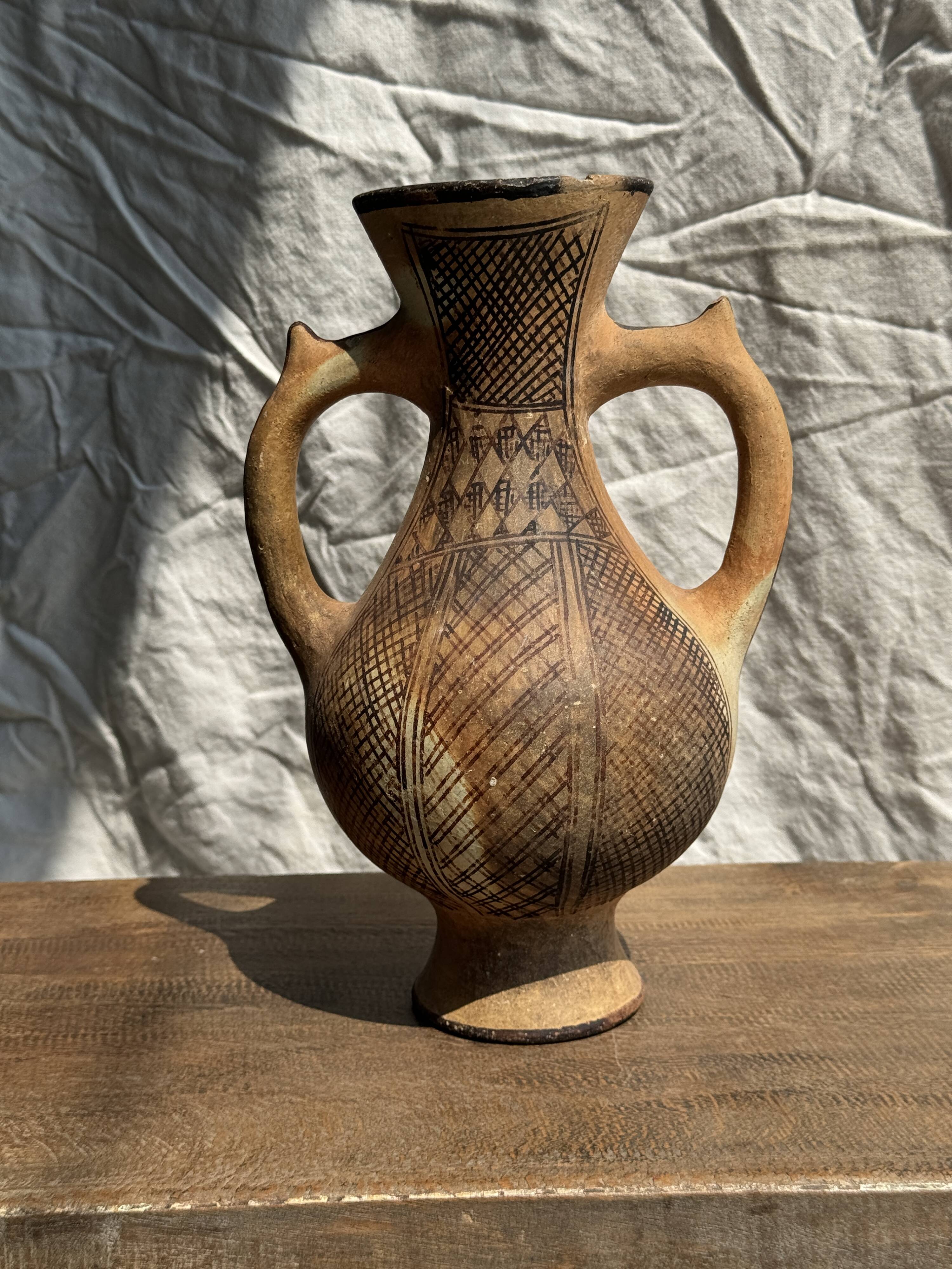 Decorative vase in the shape of an antique style amphora H27