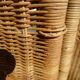 Vintage rattan and bamboo basketry screen