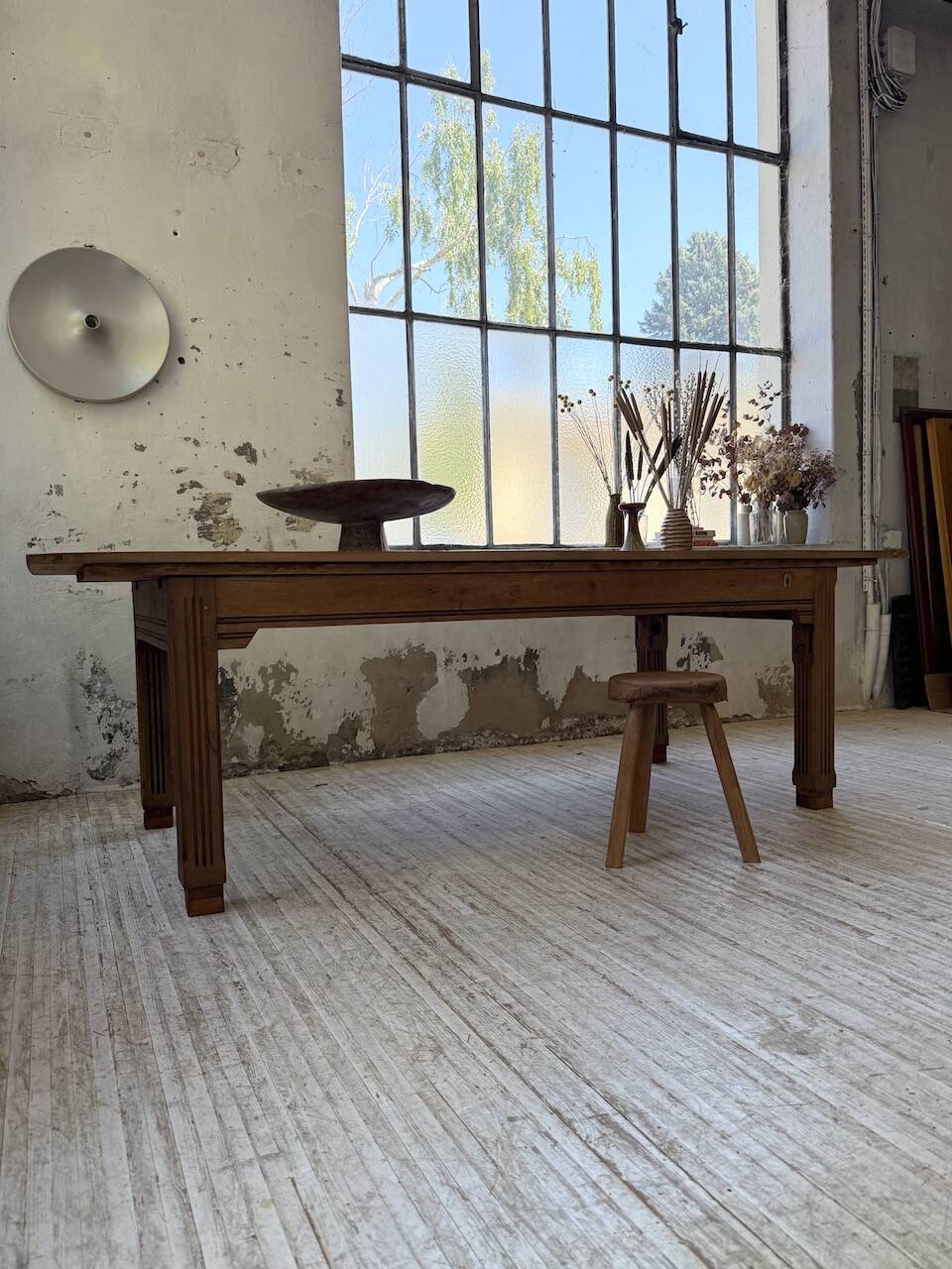 Country farmhouse table in solid beech and oak 2.5m XL