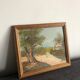Oil on canvas countryside landscape