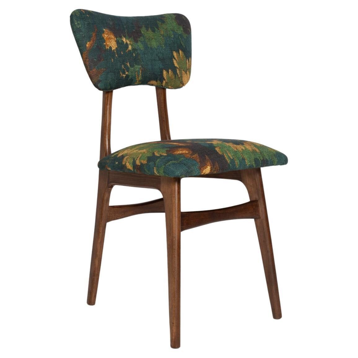 Mid-century butterfly chair, Schwarzwald linen by Dedar, dark wood, Europe, 1960s