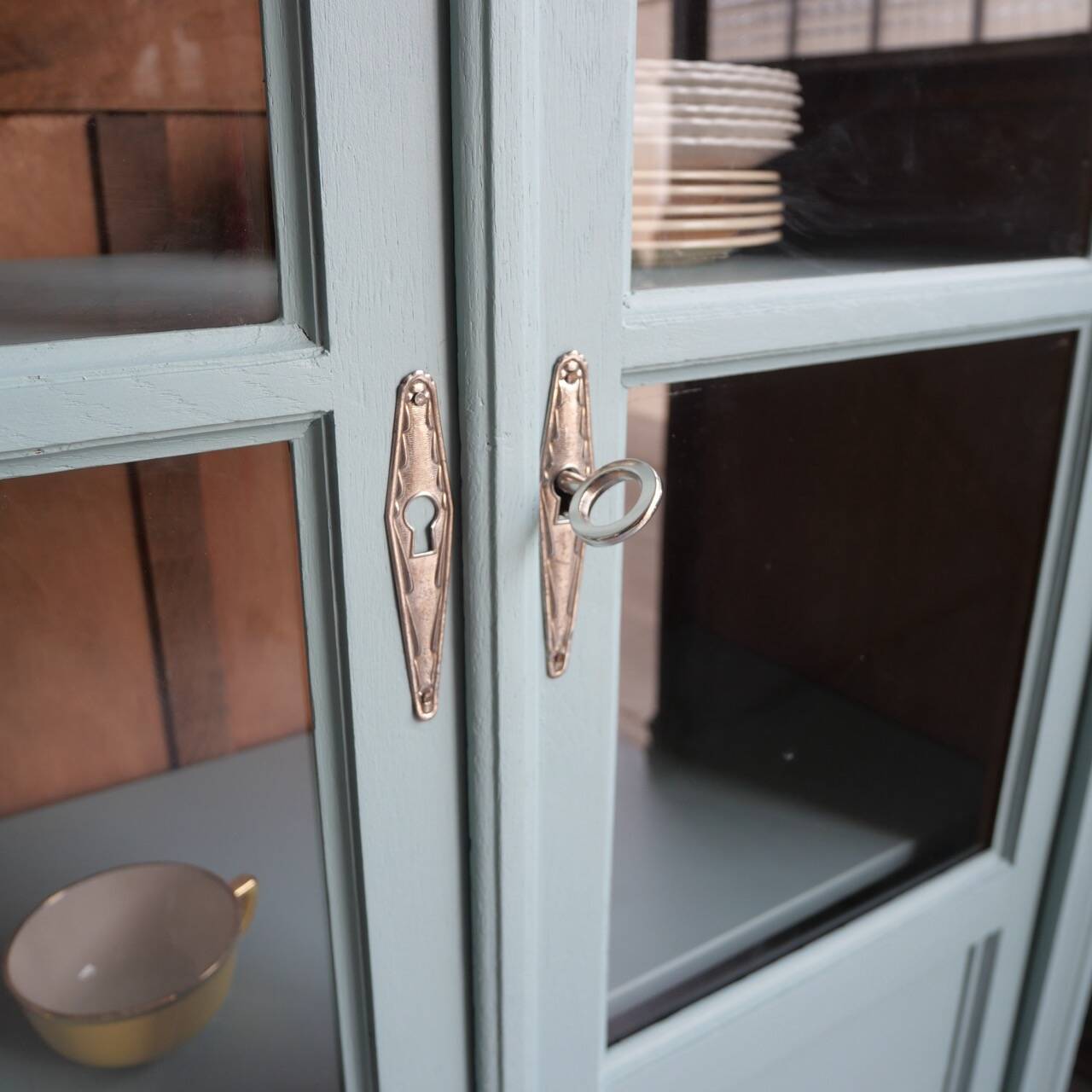 Renovated antique display cabinet
