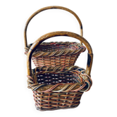 Duo de paniers en osier coloré