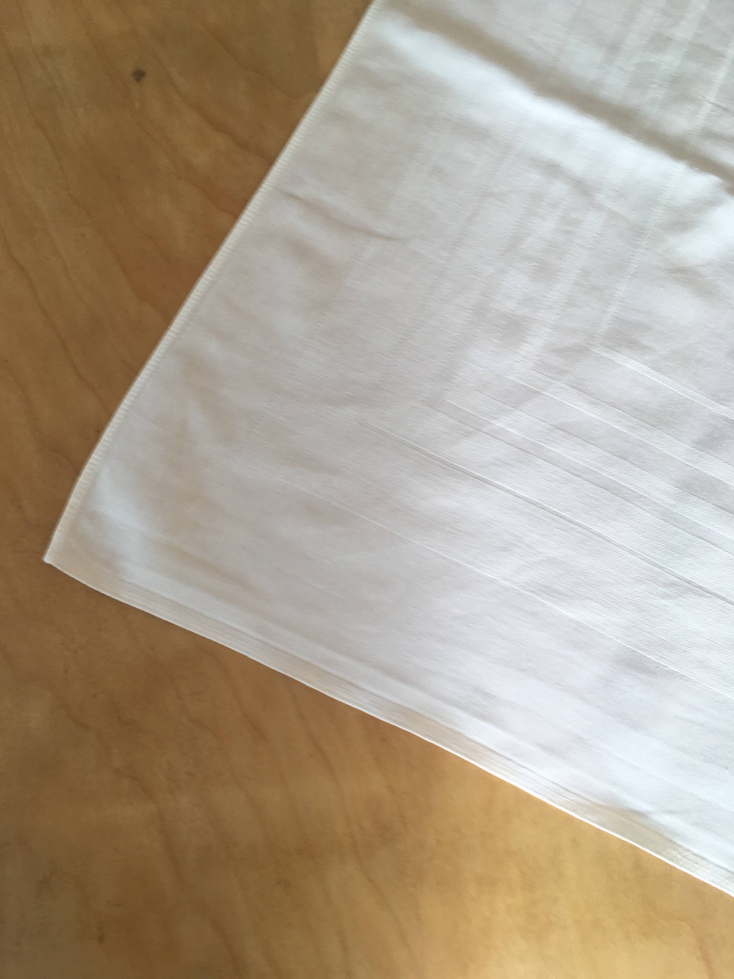 White damask tablecloth