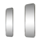 Pair of 70s tubular mirrors, chrome steel