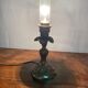 Louis XV style brass lamp foot floral motif and scrolls