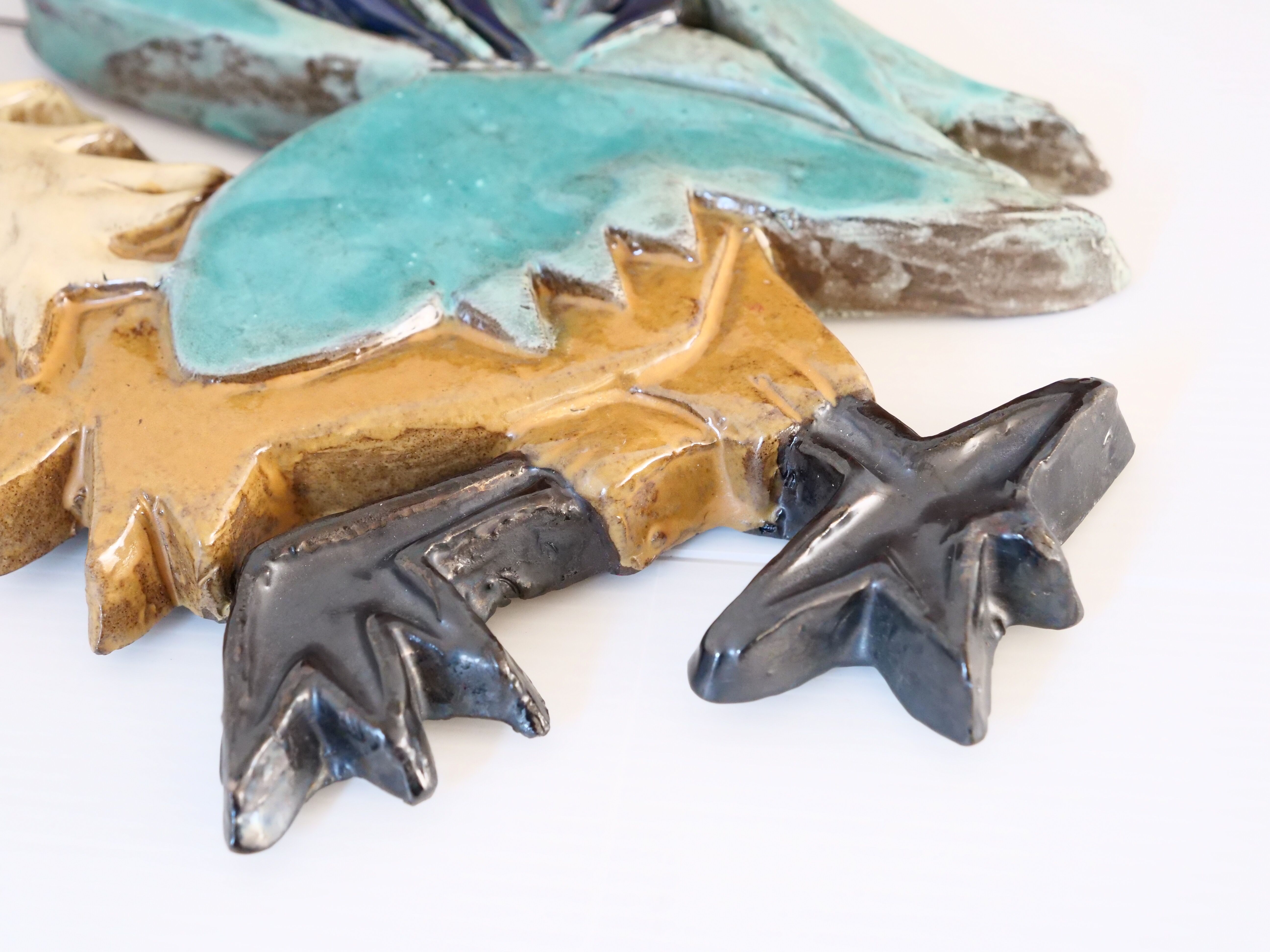 Ceramic rooster wall decoration