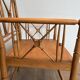 Vicario Armchair in Natural Wood Bamboo Style with Crossbars. Made in France.