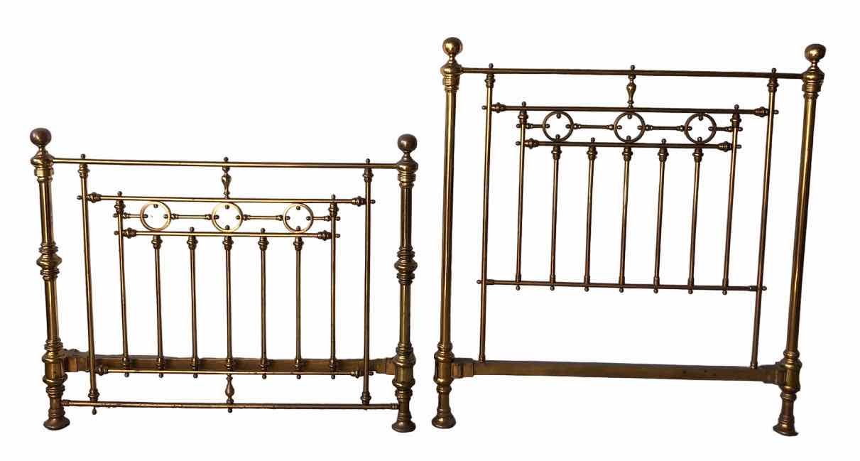 Early 20th century brass bed