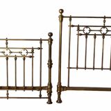 Early 20th century brass bed