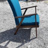 Armchair year 50 wood and fabrics