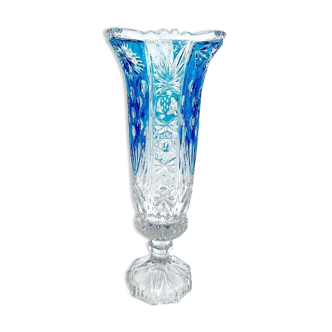 Vase en verre Huta Anna Allemagne années 1970