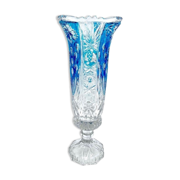 Vase en verre Huta Anna Allemagne années 1970