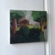 Oil on canvas abstract landscape