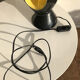 Free-form lamp, black and yellow ceramic - 1950s.