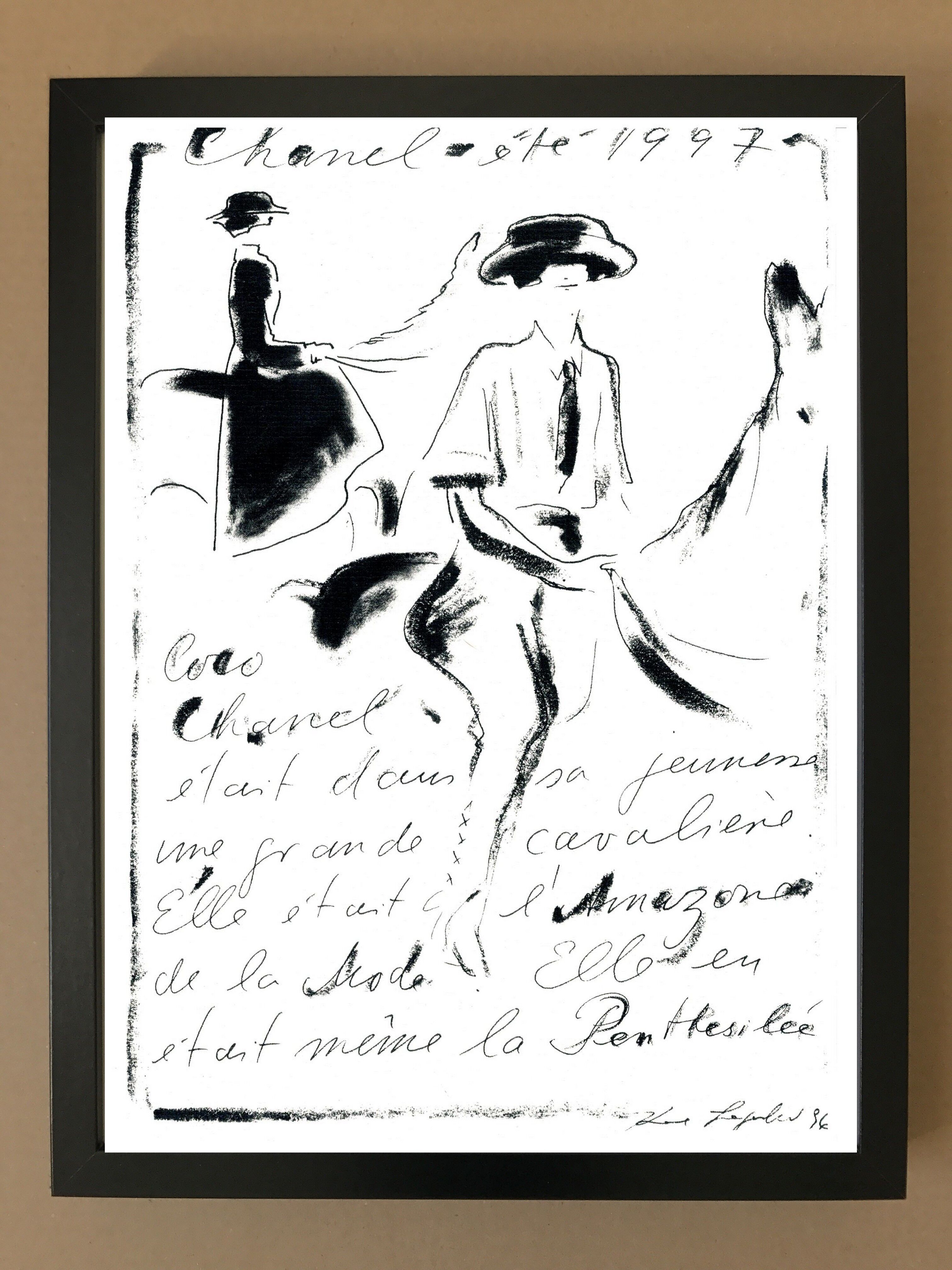 Drawing by Karl Lagerfeld for Chanel