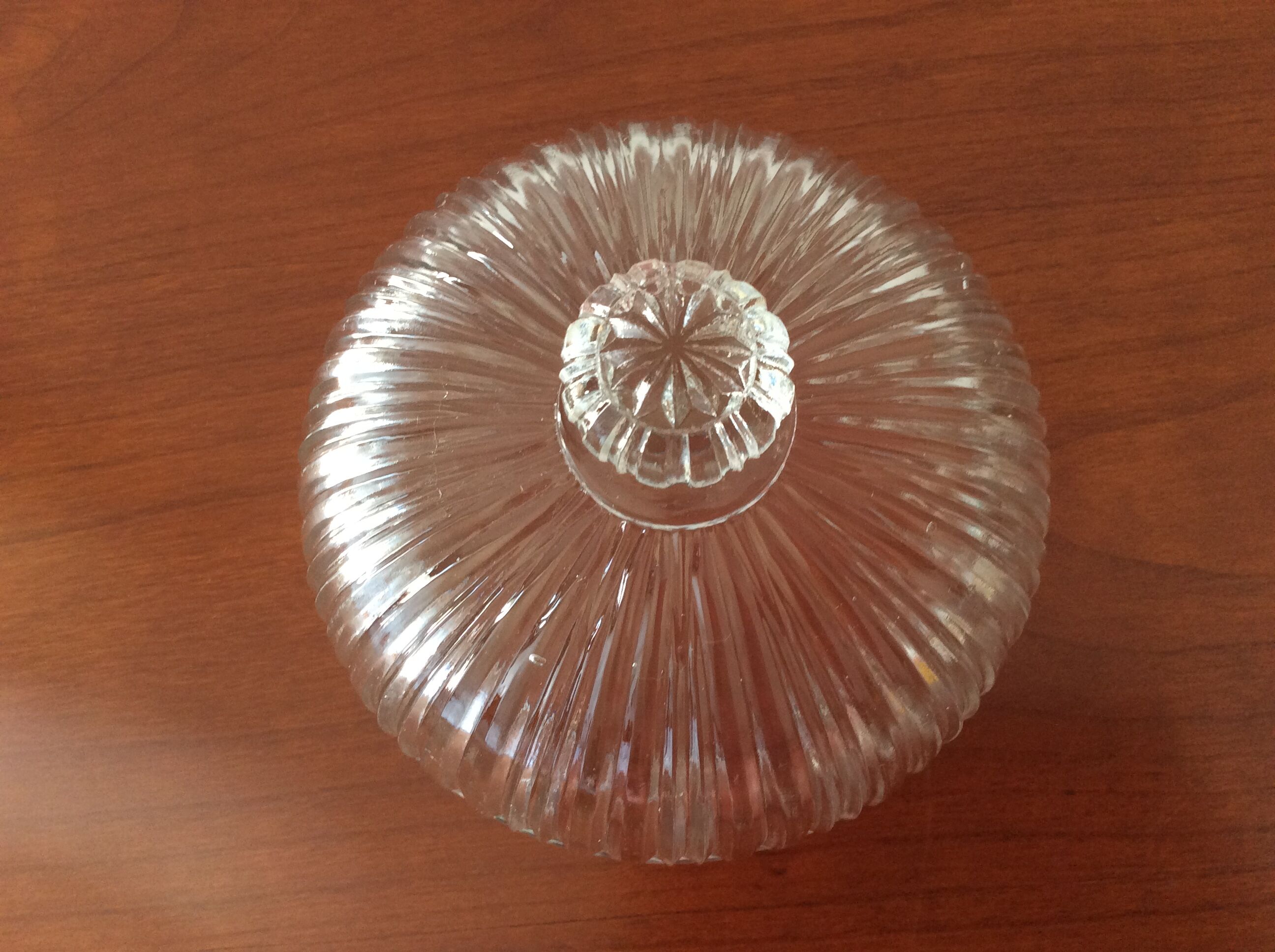 Small cheese bell thick glass - vintage