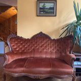 19th-century neo-Rococo antique canapé – Walnut structure