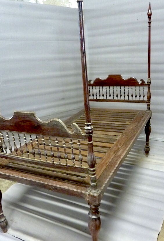 Colonial rosewood bed