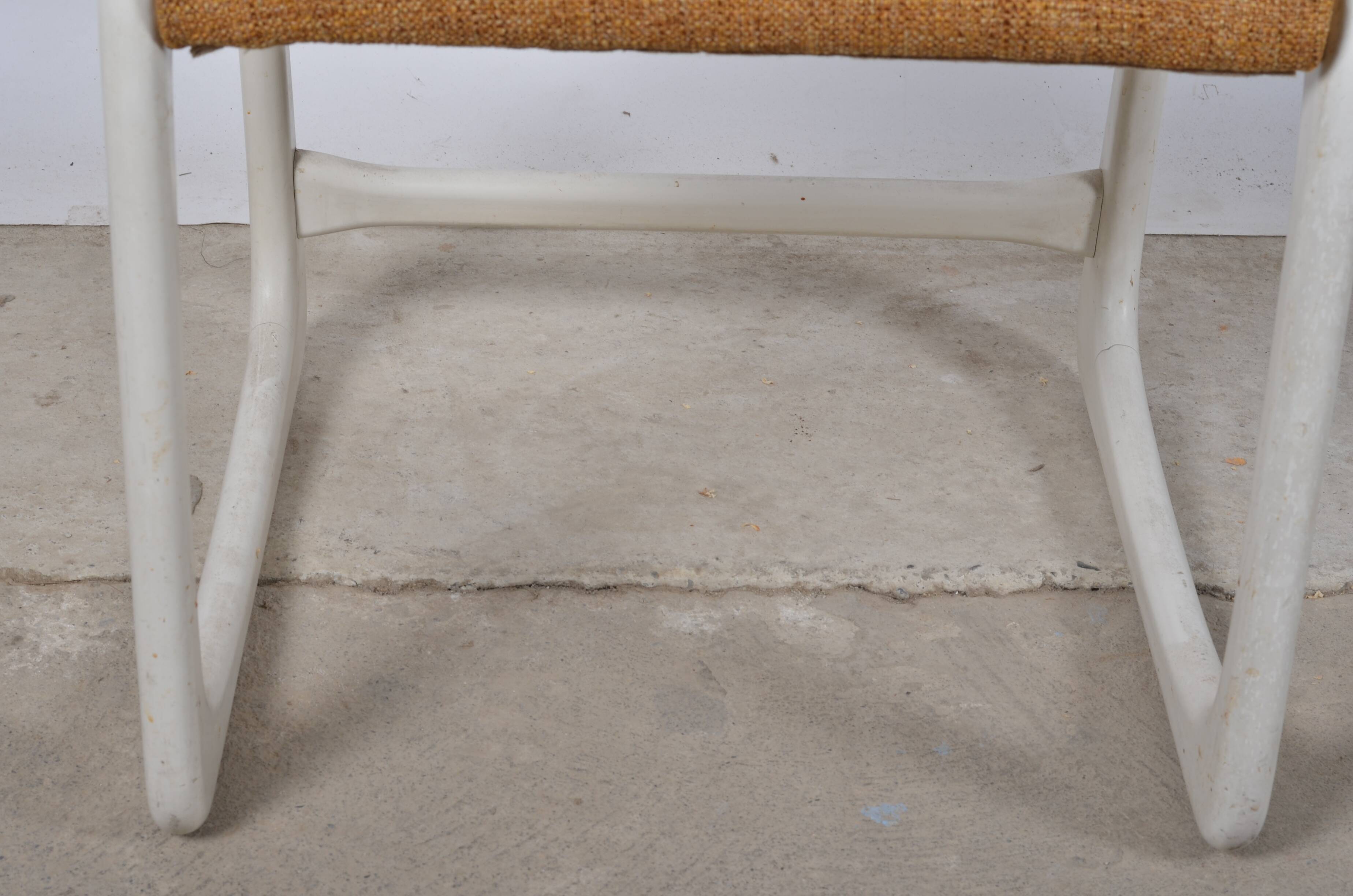 White Bauman sled chair