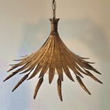 Vintage wheat ear pendant light from the 1970s
