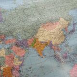 Old world map planisphere Royal Interocean Lines
