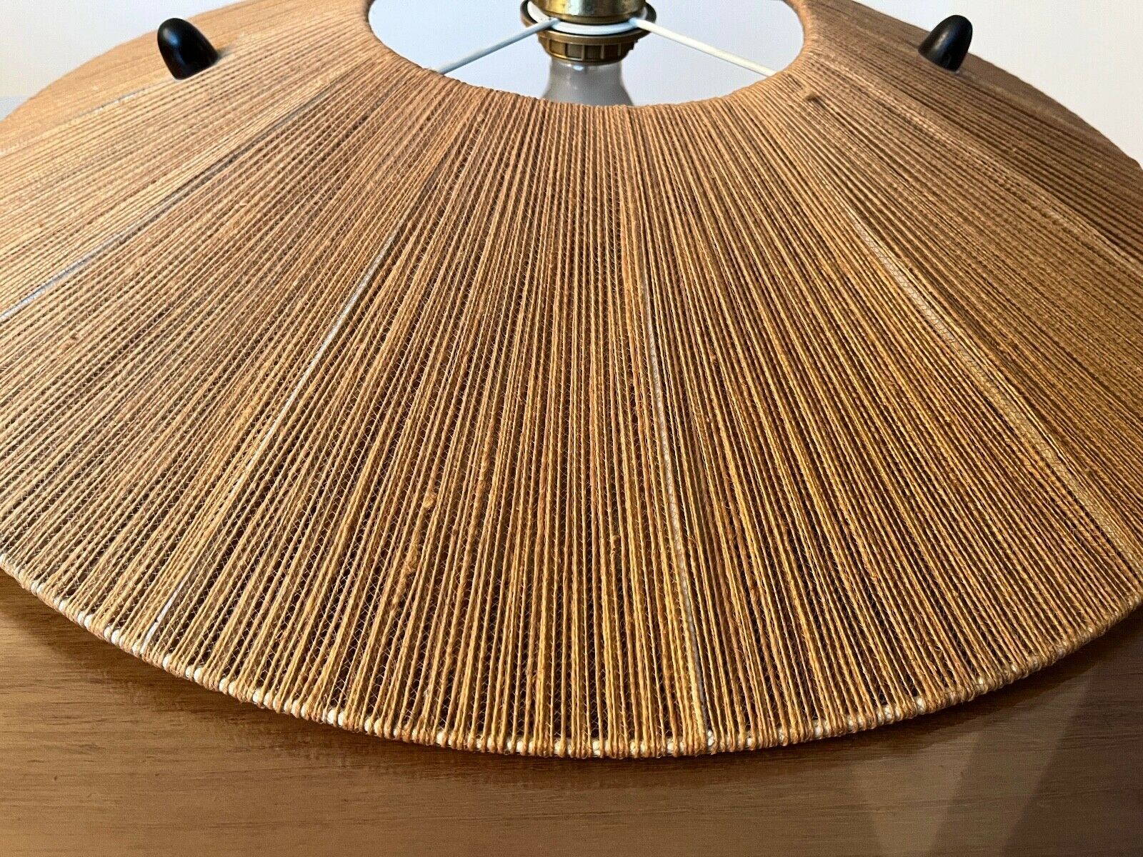 Scandinavian suspension in rope and teak - ufo - 60s 70s
