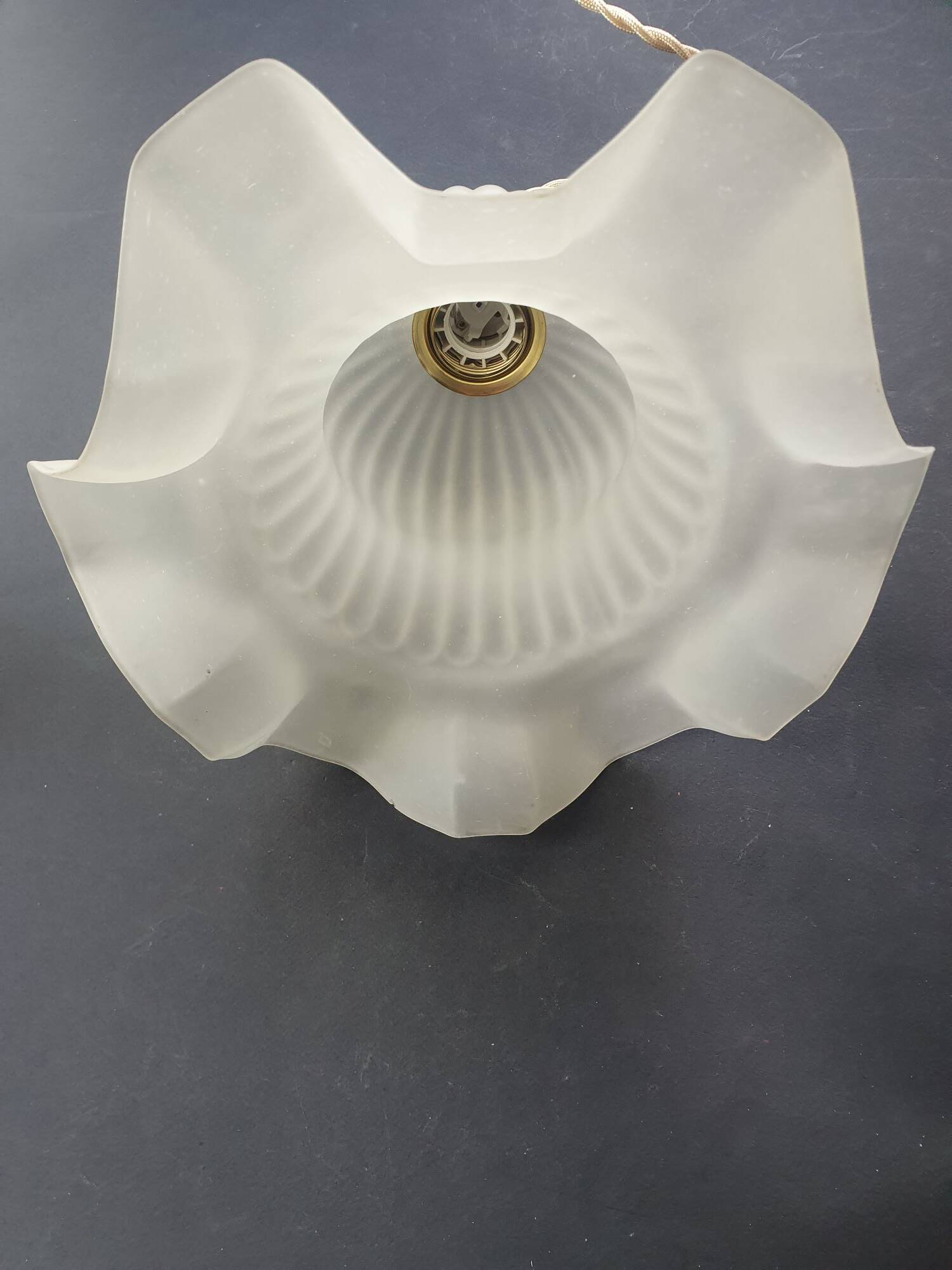 Large Art Deco pendant light from the 1950s, vintage.