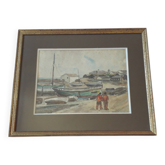 Old painting by the painter Robert Laroche
