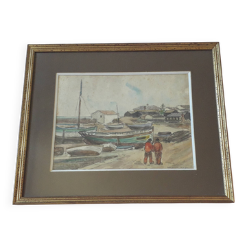 Tableau ancien du peintre Robert Laroche