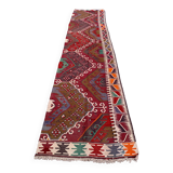 Old Turkish narrow Kilim Runner 324x75 cm shabby chic, vintage kelim