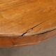 Antique walnut round table with drawers, Italy, 19th century