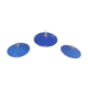 Set of 3 blue enamelled industrial suspensions