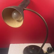 Vintage metal and flexible brass workshop lamp - approximately 50 cm